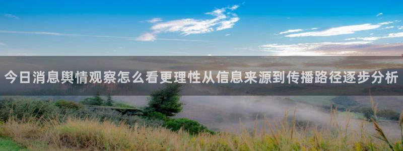 黑料爆料最新新闻：今日消息舆情观察怎么看更理性从信息来源到传播路径逐步分析
