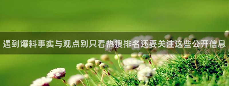 黑料今日话题：遇到爆料事实与观点别只看热搜排名还要关注这些公开信息